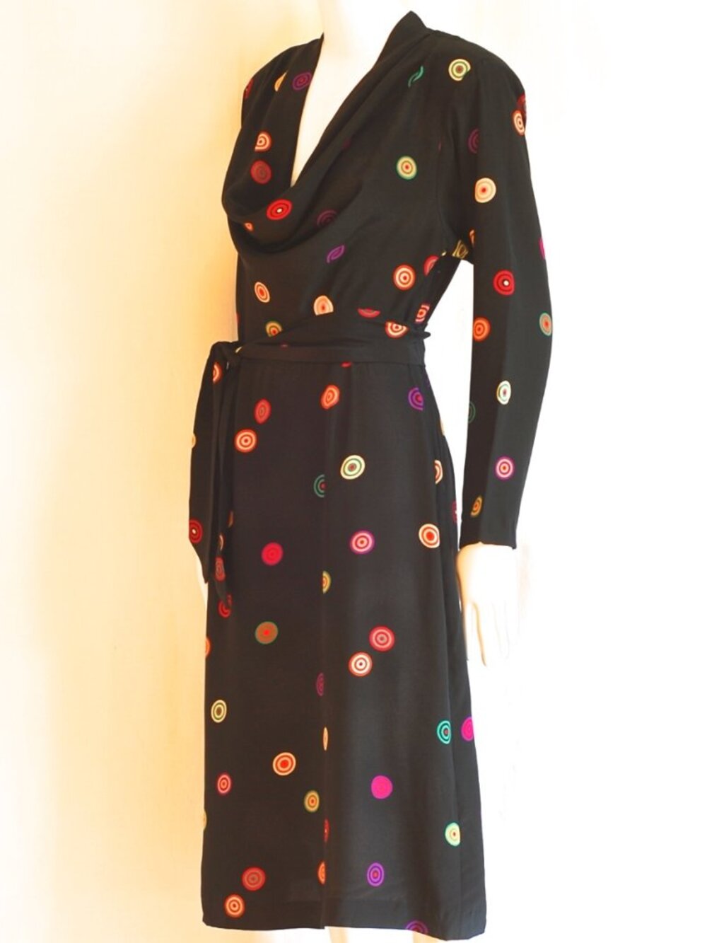 Oleg Cassini 1980's-1990's Licensed Silk Dress - Korea